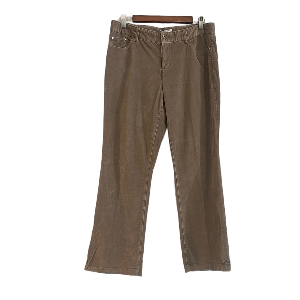 LIZ CLAIBORNE STRETCH LEG CORDUROY PANTS TAN SIZE 12P
